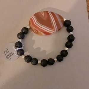 Red Agate crystal bracelet